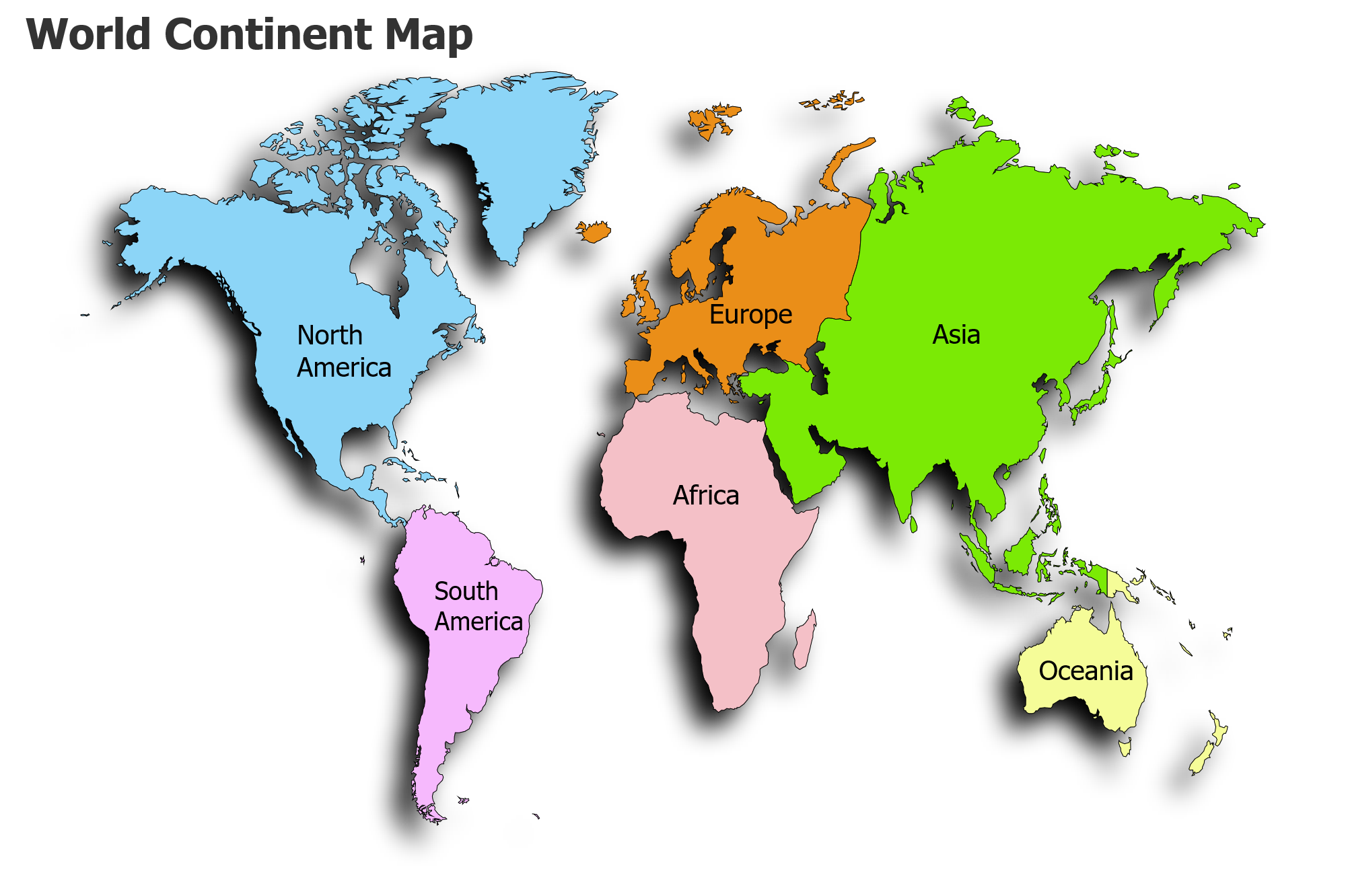 World Continent Map